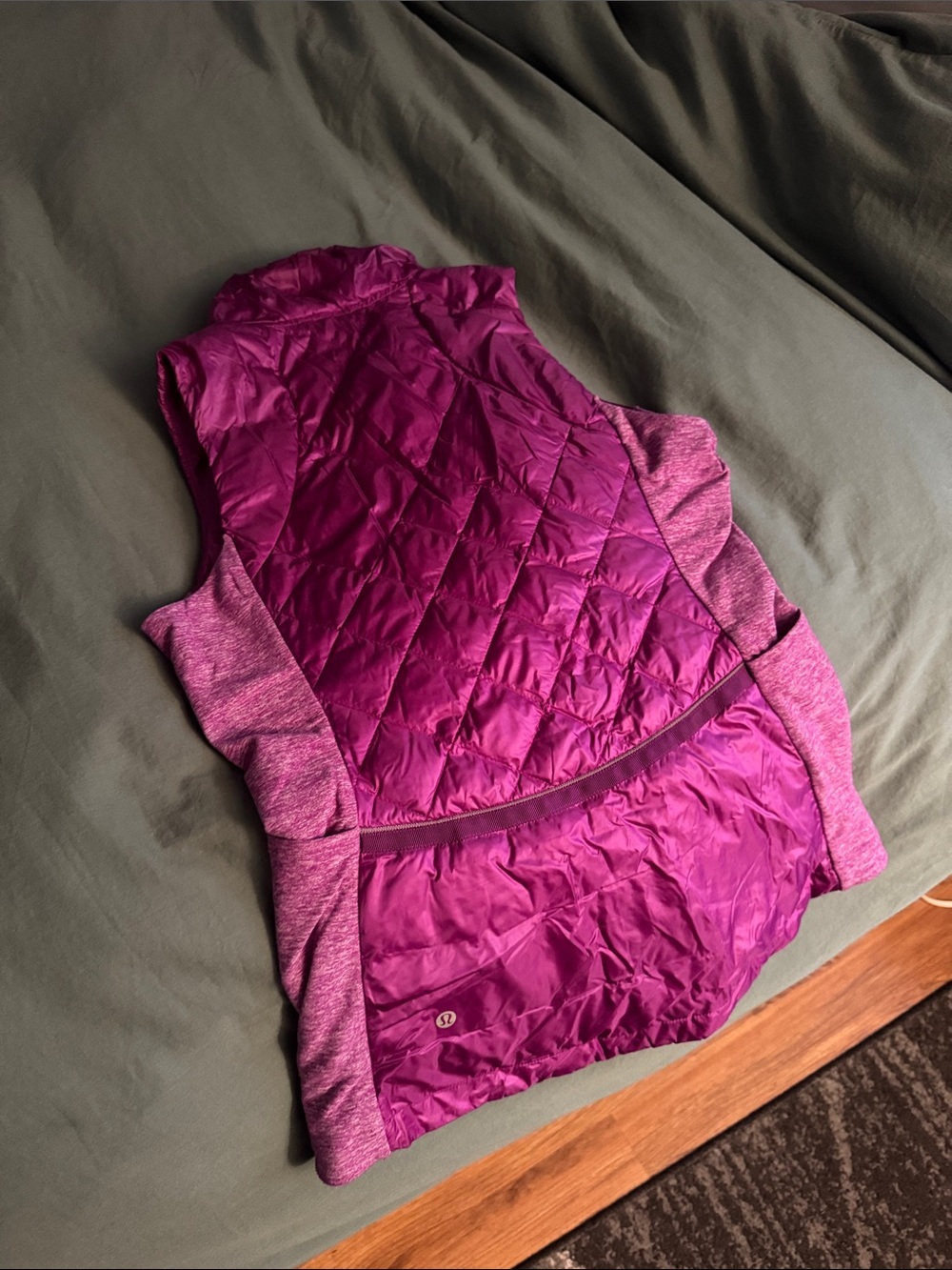 Lululemon down for a run vest in violet